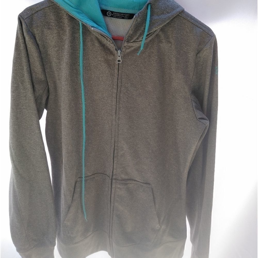 Green Layer zip hoodie
